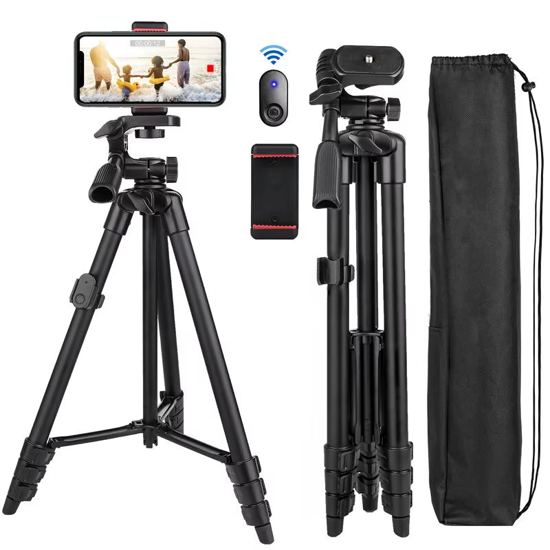 3560 Phone Tripod 140Cm Professional Video Recording Camera Photography Stand for Xiaomi HUAWEI Iphone Gopro with Selfie Remote