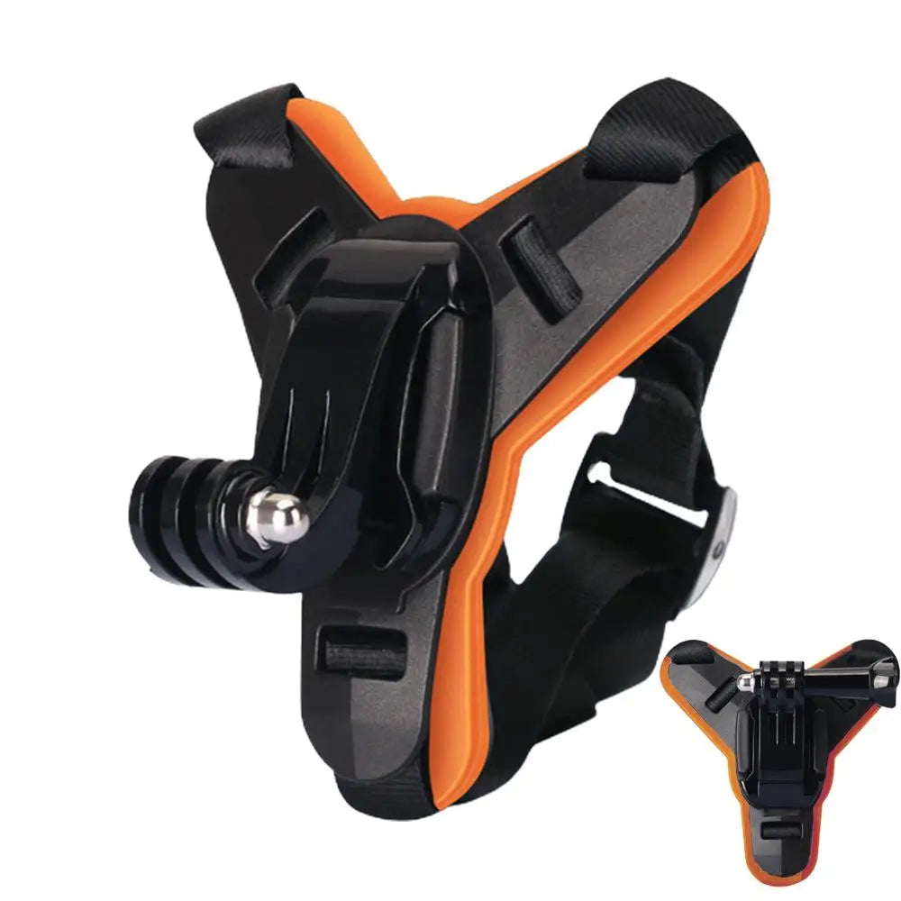 Motorcycle Helmet Chin Strap Mount Holder with Phone Clip For Hero11 10 9 Action Camera Full Face Mobile Phone Holder
