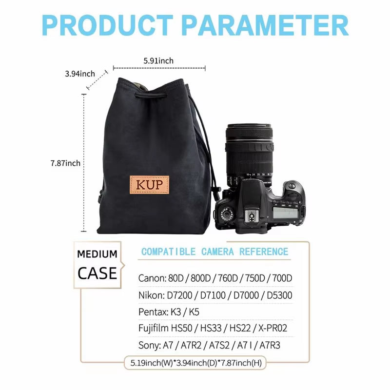 Photography Backpack Dslr Camera Bag Canon Universal Drawstring Bag Hand Held Camer Bag for Accessories Bag for Camera Case