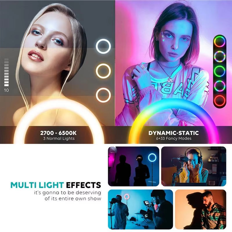 Light for Photography Studio Lights Ring Light Video Lighting Stream Light Camera Light Dimmable Photography Lighting Kit For