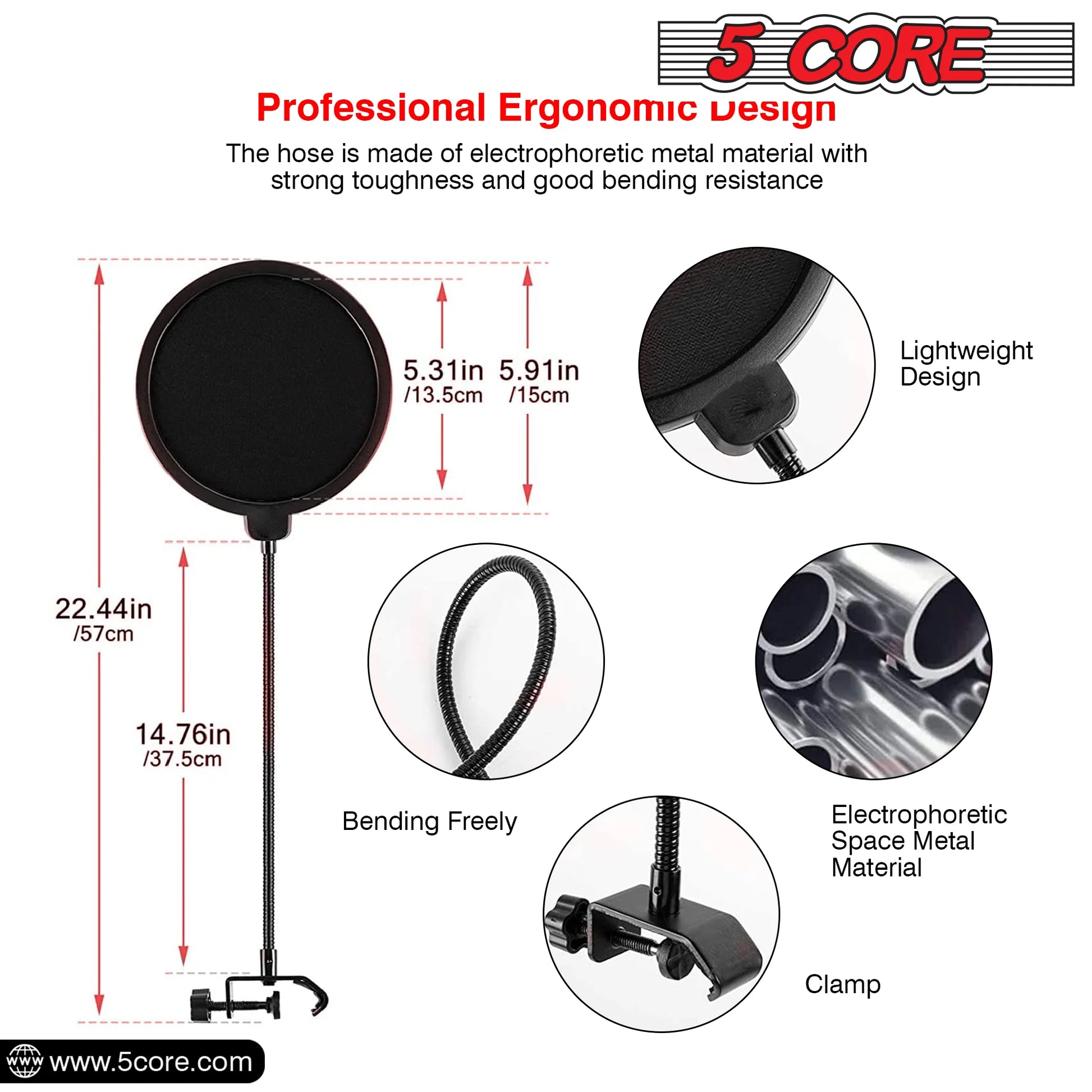 Podcast Microphone Bundle USB Condenser PC Mic Recording Studio Equipment Gaming Streaming