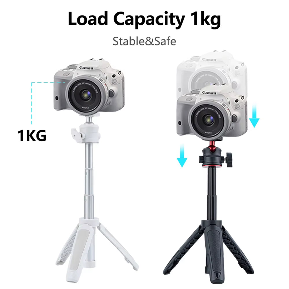 Micro SLR Camera Extend Gopro Vlog Tripod Mini 360 Rotating Portable Tripod for Gopro Hero 12 Mobile Phone DJI Action Insta360X3