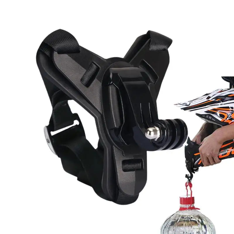 Motorcycle Helmet Chin Strap Mount Holder with Phone Clip For Hero11 10 9 Action Camera Full Face Mobile Phone Holder