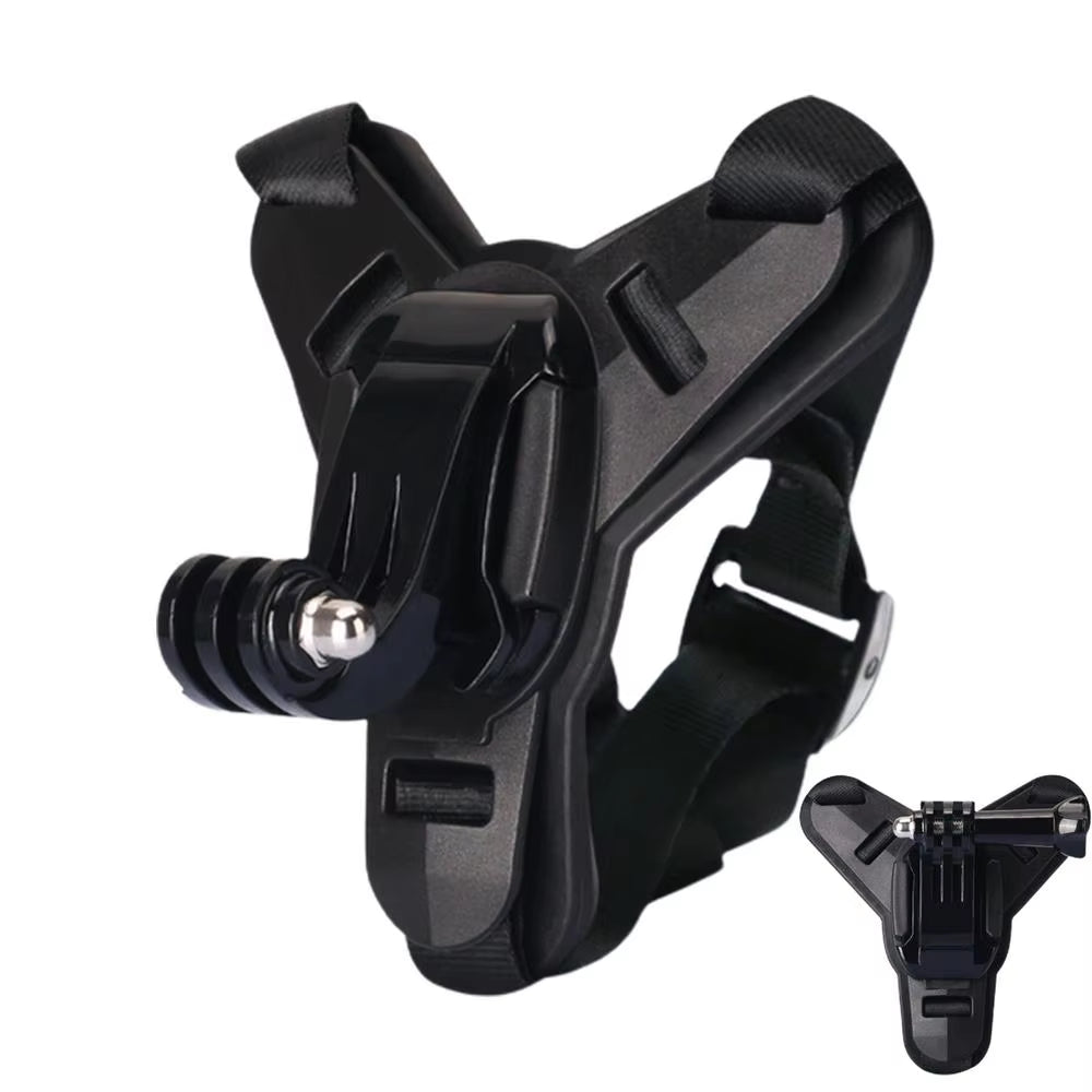 Motorcycle Helmet Chin Strap Mount Holder with Phone Clip For Hero11 10 9 Action Camera Full Face Mobile Phone Holder