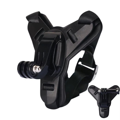 Motorcycle Helmet Chin Strap Mount Holder with Phone Clip For Hero11 10 9 Action Camera Full Face Mobile Phone Holder